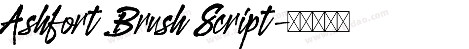 Ashfort Brush Script字体转换